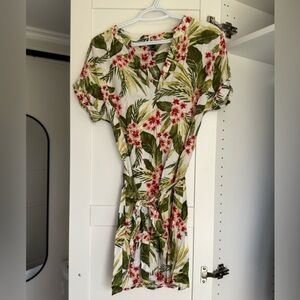 Tropical Vacation Dress with Sash